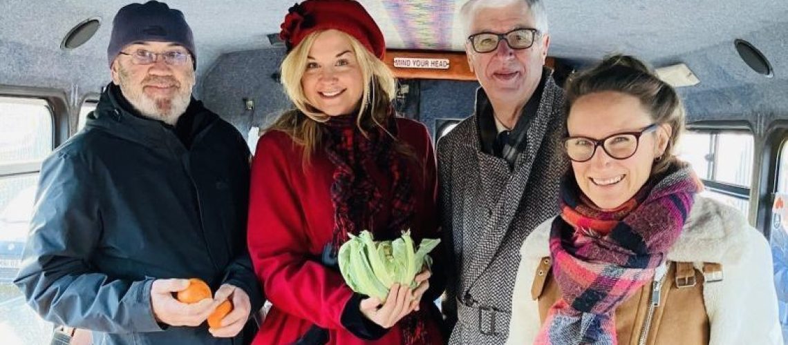 Paul Flannery from Queen of Greens, Dr. Naomi Maynard from Feeding Liverpool with the Lord-Lieutenant, Mr. Mark Blundell and Natalie Reeves Billing DL